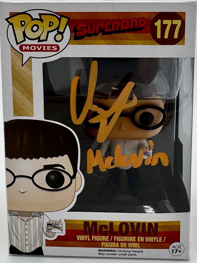Christopher Mintz-Plasse signed Funko #177 "Superbad" w/McLovin inscription - Official Pix COA